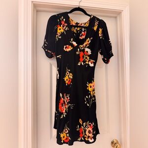 Free People Black Floral Dress
